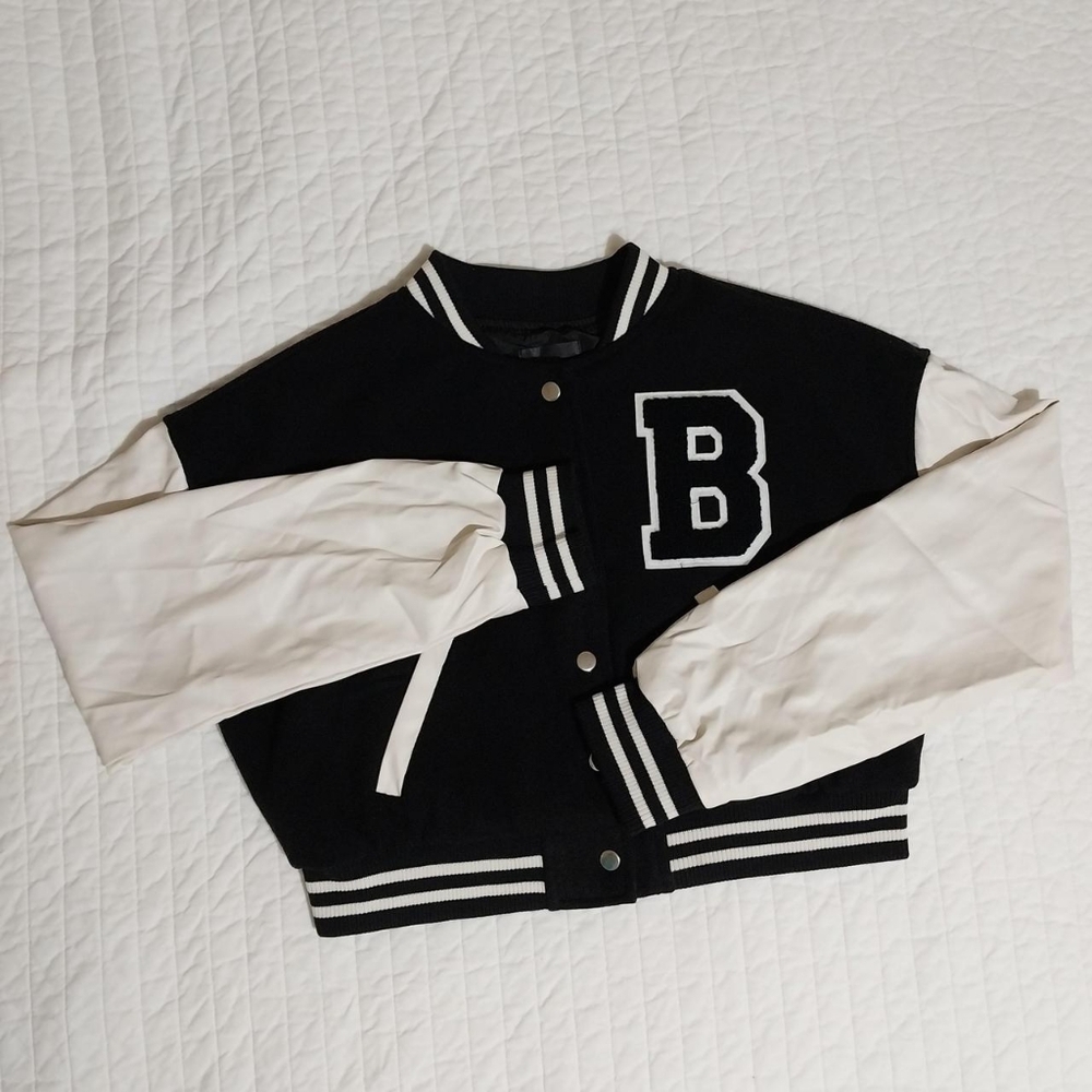 Black and White Varsity Jacket